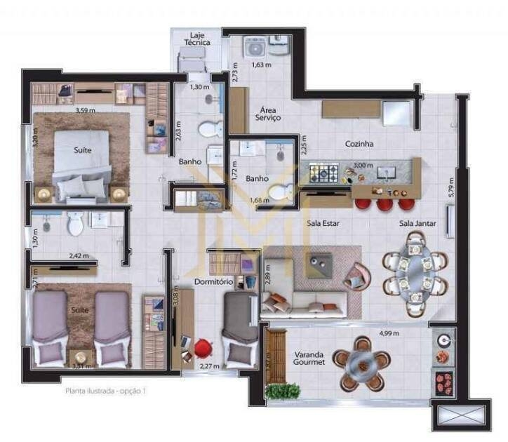 Apartamento à venda com 3 quartos, 98m² - Foto 4