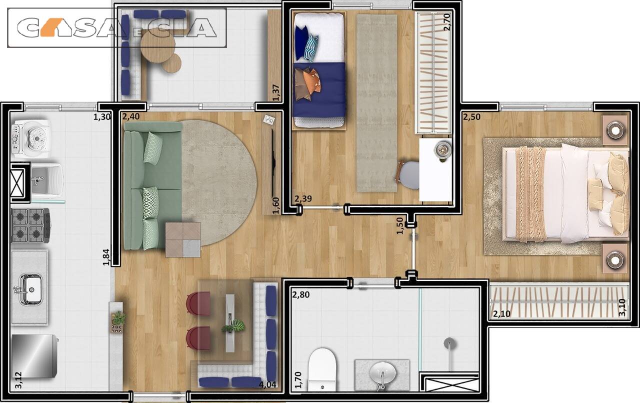 Apartamento à venda com 2 quartos, 46m² - Foto 4