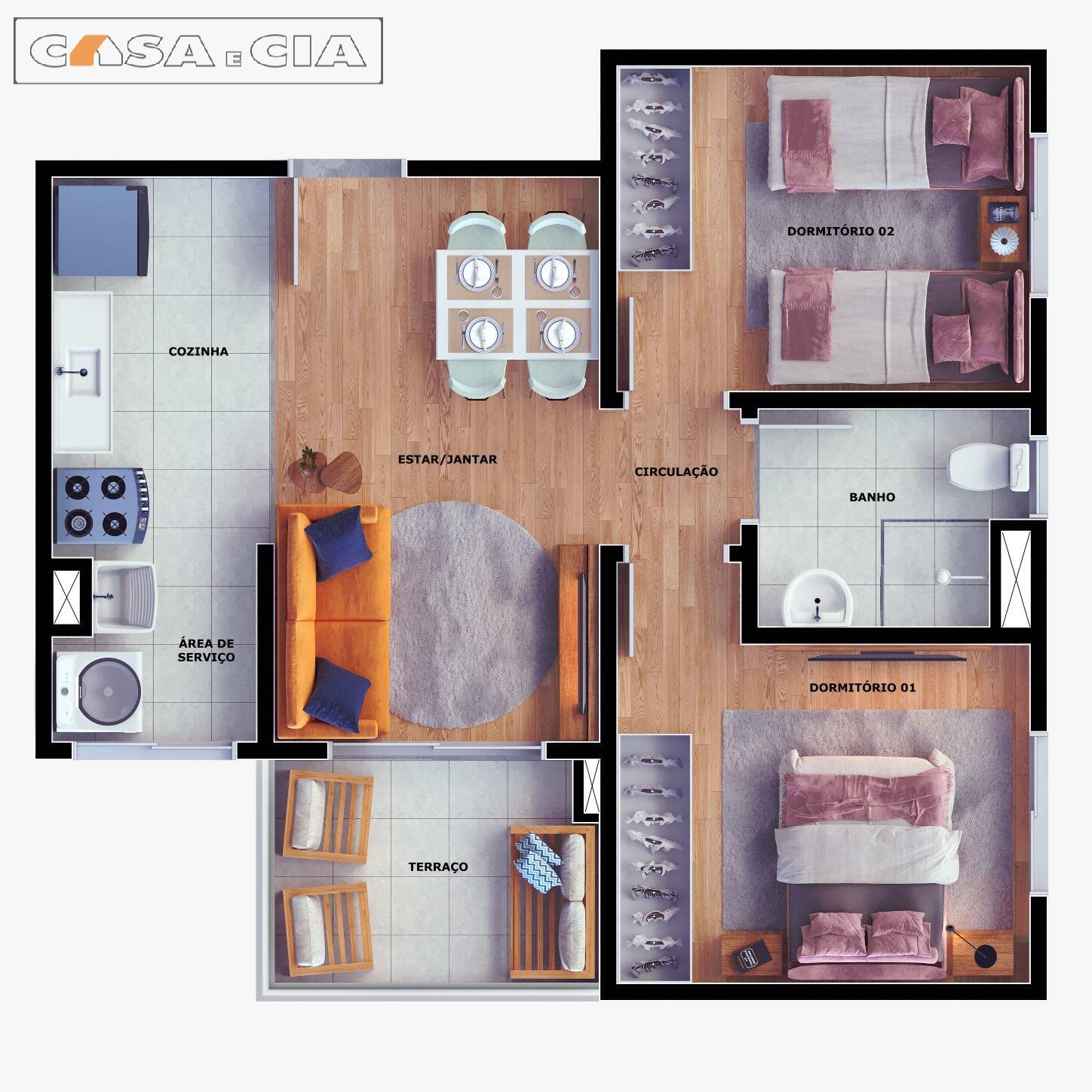 Apartamento à venda com 2 quartos, 50m² - Foto 7